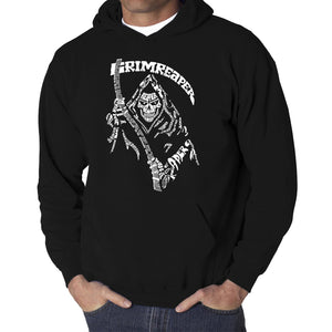 Grim Reaper  - Men's Word Art Hooded Sweatshirt