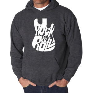 Rock And Roll Guitar - Men's Word Art Hooded Sweatshirt