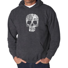 Load image into Gallery viewer, Rock n Roll Skull - Men&#39;s Word Art Hooded Sweatshirt