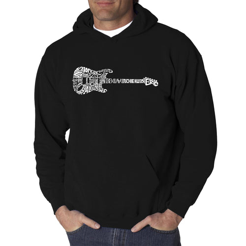 Rock Guitar - Men's Word Art Hooded Sweatshirt