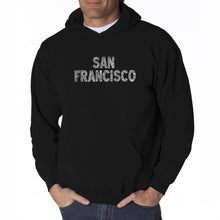Load image into Gallery viewer, SAN FRANCISCO NEIGHBORHOODS - Men&#39;s Word Art Hooded Sweatshirt