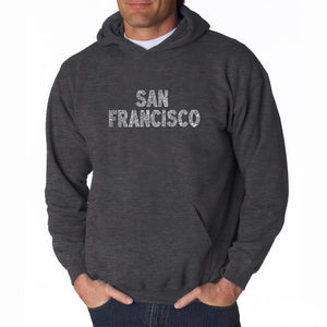 SAN FRANCISCO NEIGHBORHOODS - Men's Word Art Hooded Sweatshirt