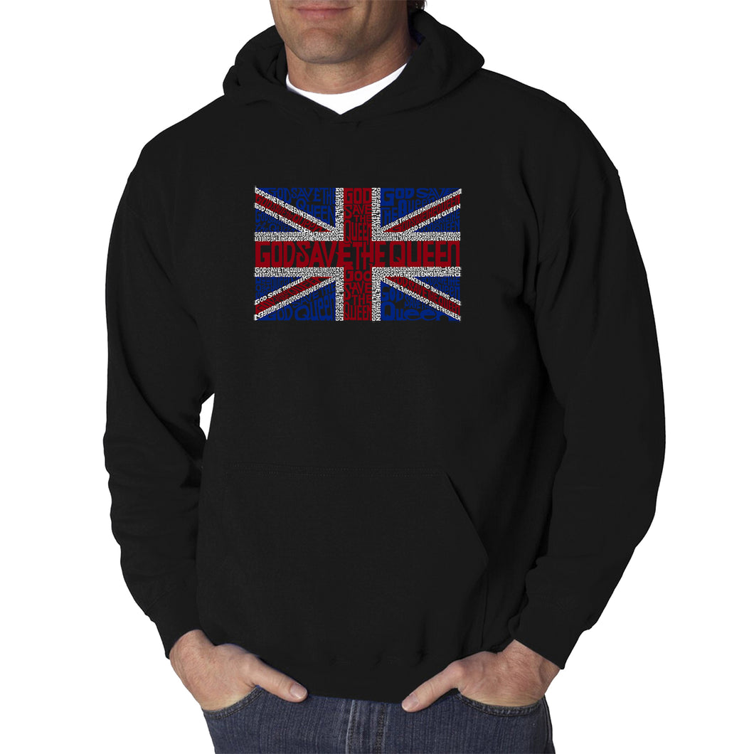 God Save The Queen - Men's Word Art Hooded Sweatshirt