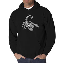 Load image into Gallery viewer, Types of Scorpions - Men&#39;s Word Art Hooded Sweatshirt