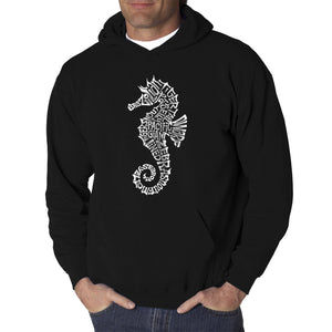 Types of Seahorse - Men's Word Art Hooded Sweatshirt