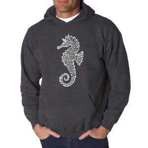 Types of Seahorse - Men's Word Art Hooded Sweatshirt