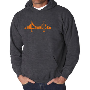 San Francisco Bridge  - Men's Word Art Hooded Sweatshirt