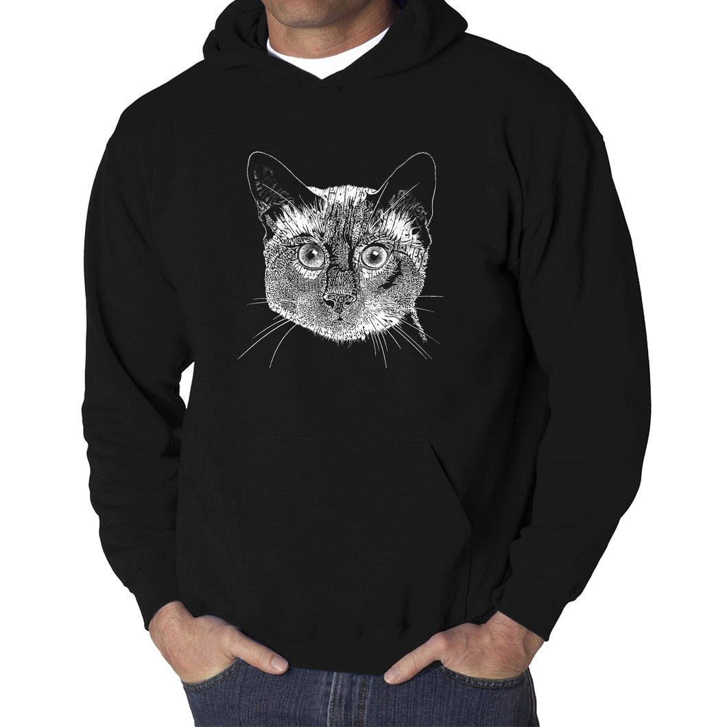 Siamese Cat  - Men's Word Art Hooded Sweatshirt