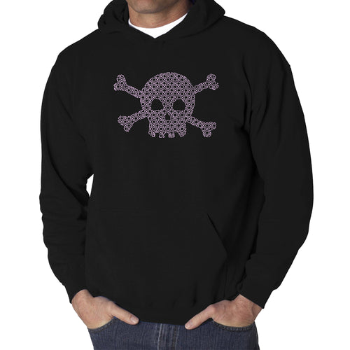 XOXO Skull  - Men's Word Art Hooded Sweatshirt