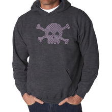 Load image into Gallery viewer, XOXO Skull  - Men&#39;s Word Art Hooded Sweatshirt