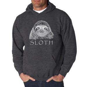 Sloth - Men's Word Art Hooded Sweatshirt