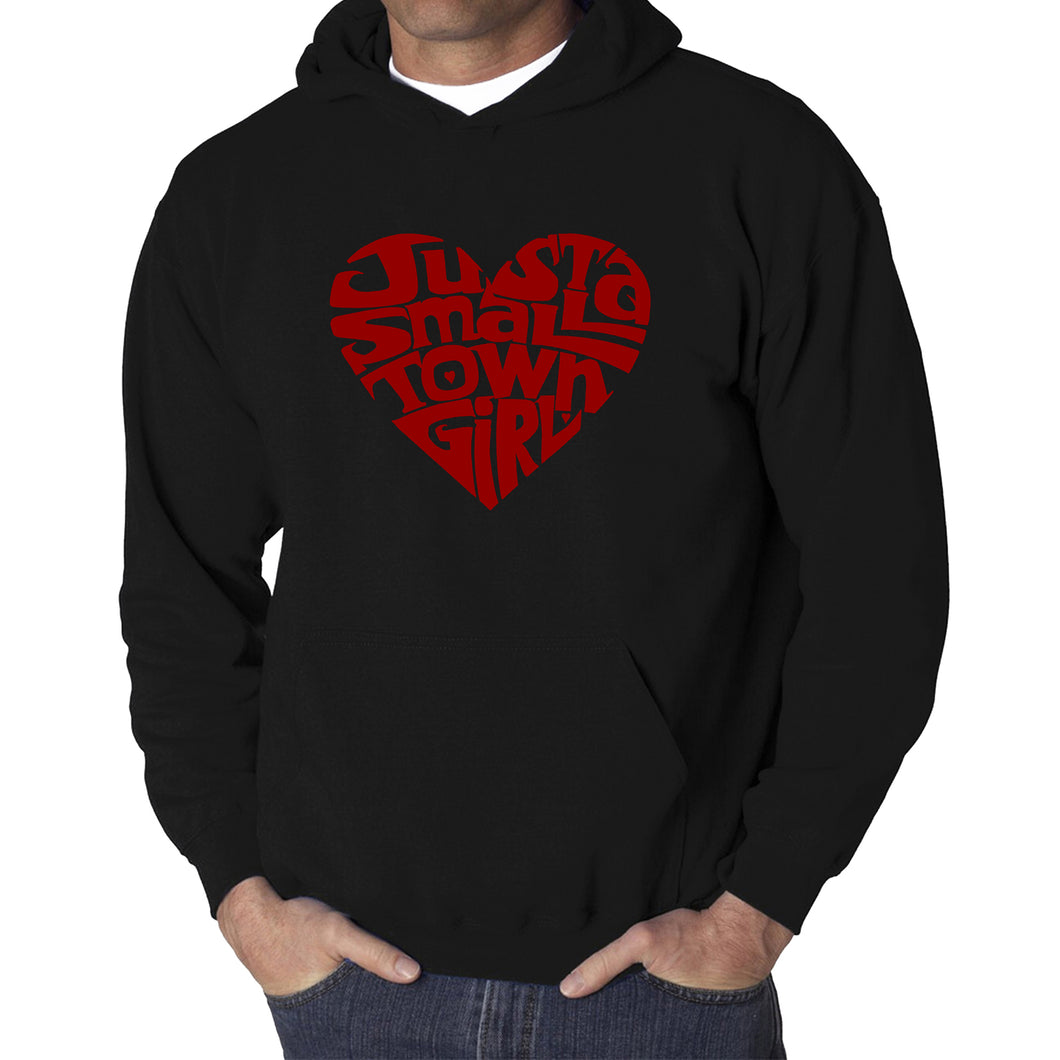 Just a Small Town Girl  - Men's Word Art Hooded Sweatshirt