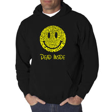 Load image into Gallery viewer, Dead Inside Smile - Men&#39;s Word Art Hooded Sweatshirt