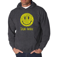 Load image into Gallery viewer, Dead Inside Smile - Men&#39;s Word Art Hooded Sweatshirt