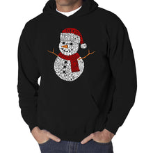 Load image into Gallery viewer, Christmas Snowman - Men&#39;s Word Art Hooded Sweatshirt