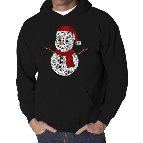 Christmas Snowman - Men's Word Art Hooded Sweatshirt