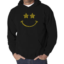 Load image into Gallery viewer, Rockstar Smiley  - Men&#39;s Word Art Hooded Sweatshirt