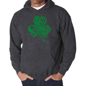 St Patricks Day Shamrock  - Men's Word Art Hooded Sweatshirt