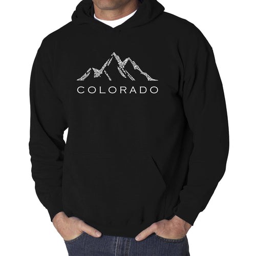 Colorado Ski Towns  - Men's Word Art Hooded Sweatshirt
