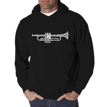 Load image into Gallery viewer, Trumpet - Men&#39;s Word Art Hooded Sweatshirt