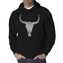 Load image into Gallery viewer, Texas Skull - Men&#39;s Word Art Hooded Sweatshirt