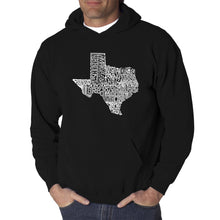 Load image into Gallery viewer, The Great State of Texas - Men&#39;s Word Art Hooded Sweatshirt