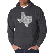Load image into Gallery viewer, The Great State of Texas - Men&#39;s Word Art Hooded Sweatshirt
