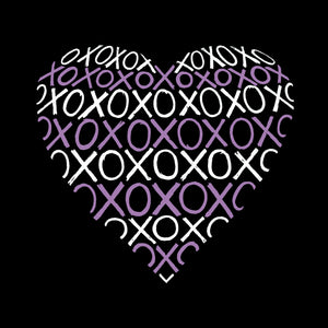 XOXO Heart  - Men's Word Art Hooded Sweatshirt