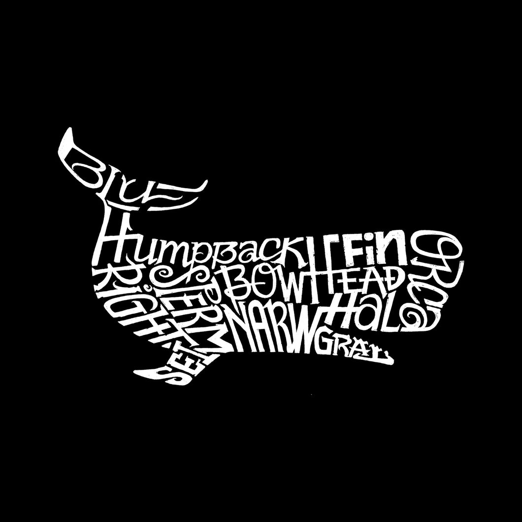 Humpback Whale -  Drawstring Word Art Backpack