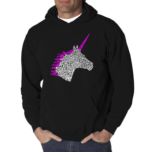 Unicorn - Men's Word Art Hooded Sweatshirt