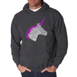 Unicorn - Men's Word Art Hooded Sweatshirt