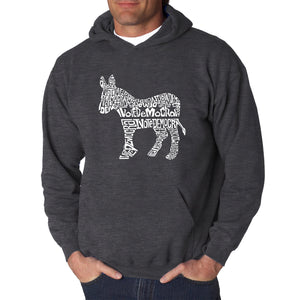 I Vote Democrat - Men's Word Art Hooded Sweatshirt