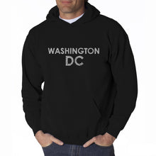 Load image into Gallery viewer, WASHINGTON DC NEIGHBORHOODS - Men&#39;s Word Art Hooded Sweatshirt