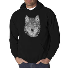 Load image into Gallery viewer, Wolf - Men&#39;s Word Art Hooded Sweatshirt