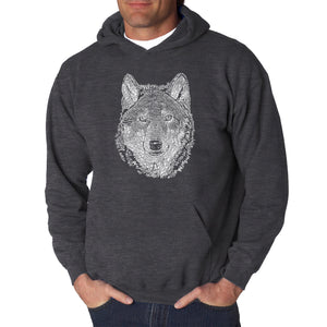 Wolf - Men's Word Art Hooded Sweatshirt