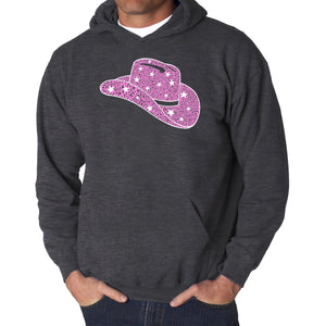 Cowgirl Hat - Men's Word Art Hooded Sweatshirt