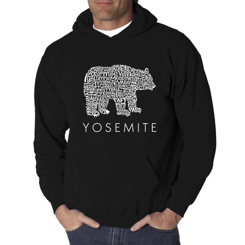 Yosemite Bear - Men's Word Art Hooded Sweatshirt