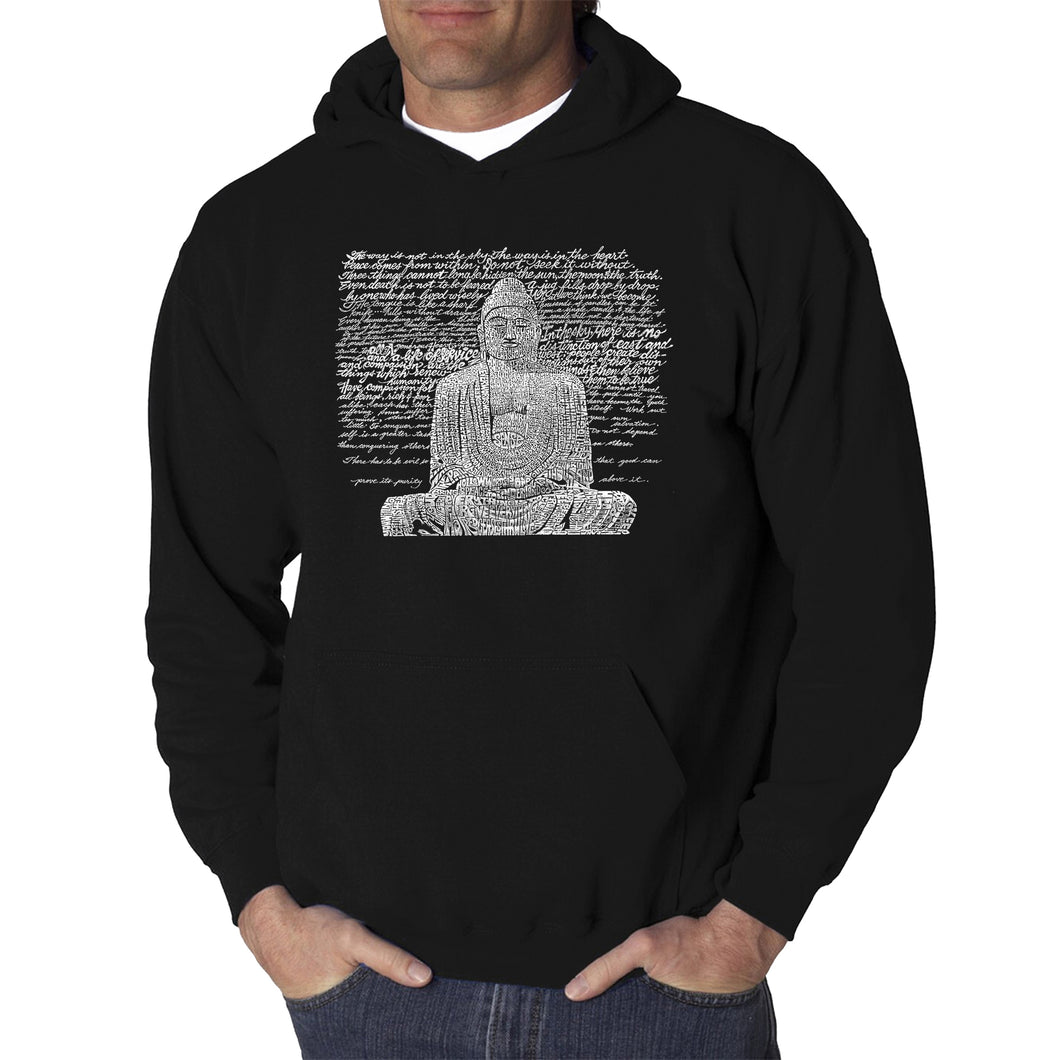 Zen Buddha - Men's Word Art Hooded Sweatshirt