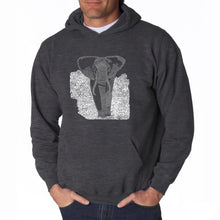 Load image into Gallery viewer, ELEPHANT - Men&#39;s Word Art Hooded Sweatshirt