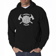 Load image into Gallery viewer, FIREMAN&#39;S PRAYER - Men&#39;s Word Art Hooded Sweatshirt