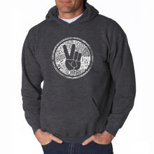 Load image into Gallery viewer, MAKE LOVE NOT WAR - Men&#39;s Word Art Hooded Sweatshirt