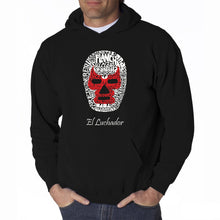 Load image into Gallery viewer, MEXICAN WRESTLING MASK - Men&#39;s Word Art Hooded Sweatshirt