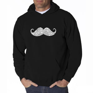 WAYS TO STYLE A MOUSTACHE - Men's Word Art Hooded Sweatshirt