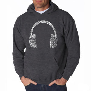 HEADPHONES - Men's Word Art Hooded Sweatshirt