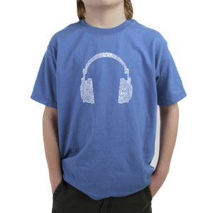63 DIFFERENT GENRES OF MUSIC - Boy's Word Art T-Shirt