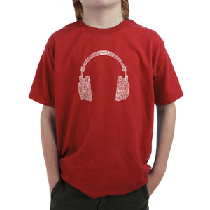 63 DIFFERENT GENRES OF MUSIC - Boy's Word Art T-Shirt