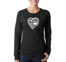 Load image into Gallery viewer, LOVE IN 44 DIFFERENT LANGUAGES - Women&#39;s Word Art Long Sleeve T-Shirt