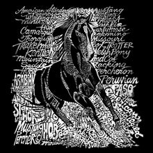 Load image into Gallery viewer, POPULAR HORSE BREEDS - Women&#39;s Word Art Hooded Sweatshirt