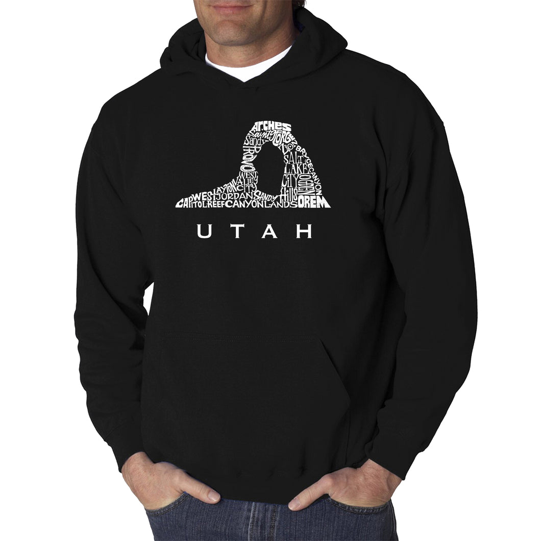Utah - Men's Word Art Hooded Sweatshirt