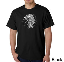 Load image into Gallery viewer, POPULAR NATIVE AMERICAN INDIAN TRIBES - Men&#39;s Word Art T-Shirt